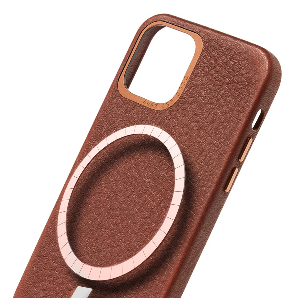 Купить Чехол Decoded Leather Backcover - MagSafe для iPhone 12 Pro Max,  кожа, коричневый в интернет-магазине «Цифровое Яблочко» в Москве,  Подмосковье за наличные, по безналу, бонусами Спасибо, в рассрочку.