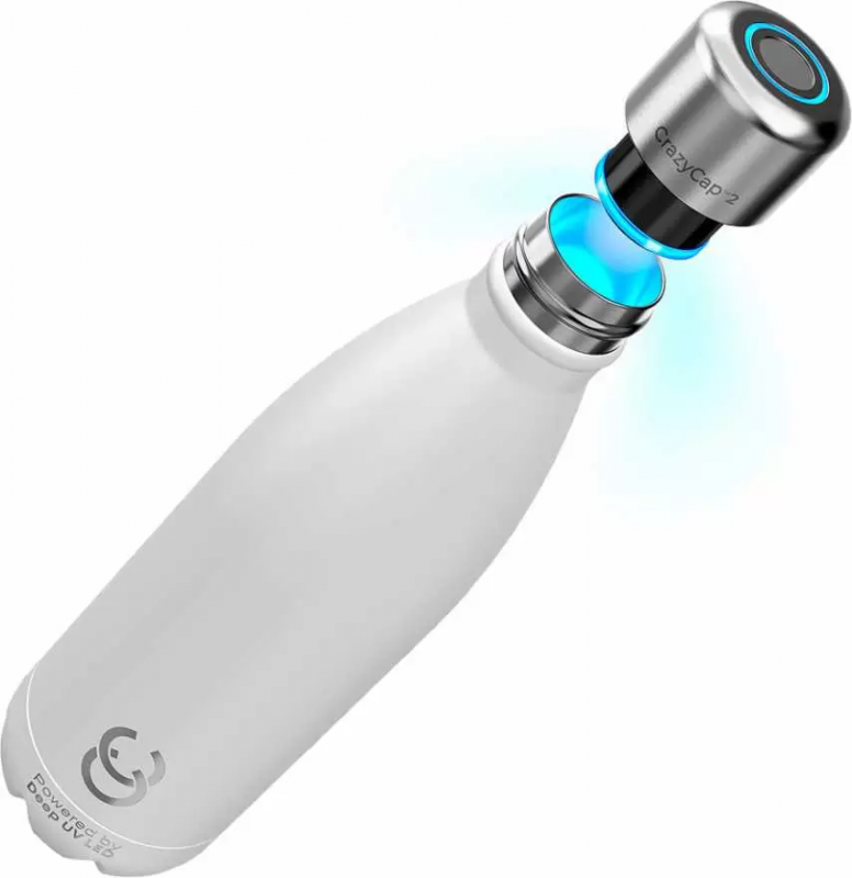Смарт-бутылка CrazyCap 2 — быстрая очистка воды ультрафиолетом