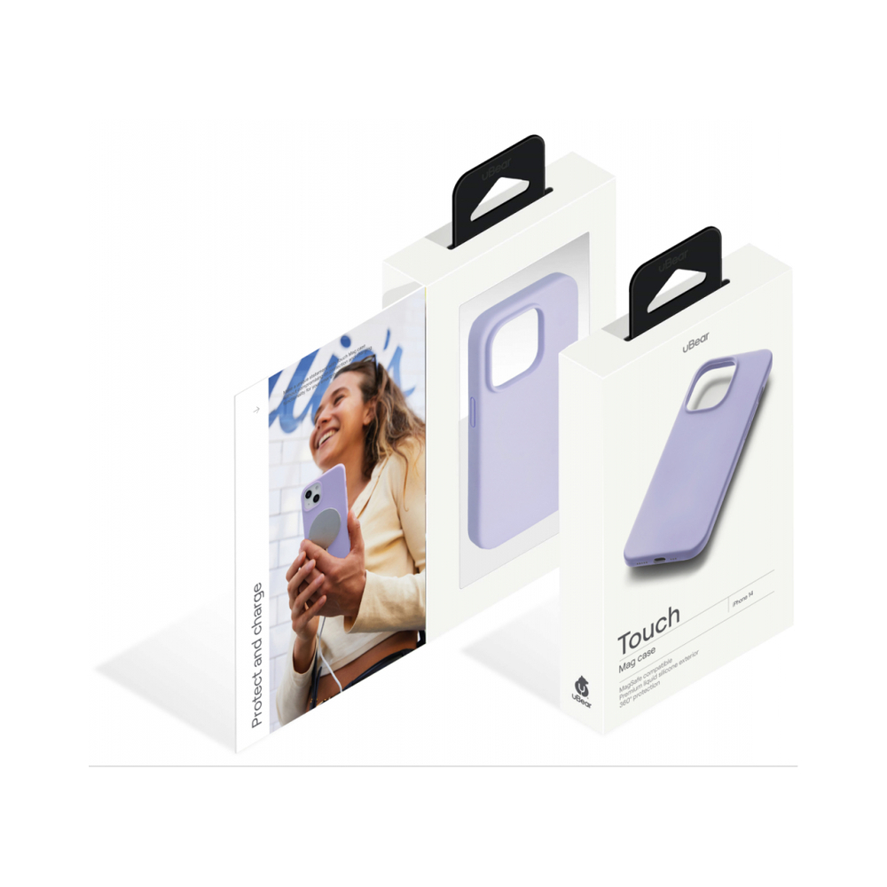 Купить Чехол защитный Touch Mag Case , iPhone 14, силикон , софт-тач,  фиолет. в интернет-магазине «Цифровое Яблочко» в Москве, Подмосковье за  наличные, по безналу, бонусами Спасибо, в рассрочку.